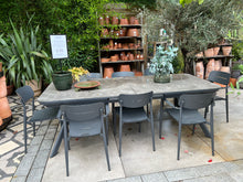 Load image into Gallery viewer, Alexander rose set Rimini Extending Table and8 Stacking chairs with Cushions
